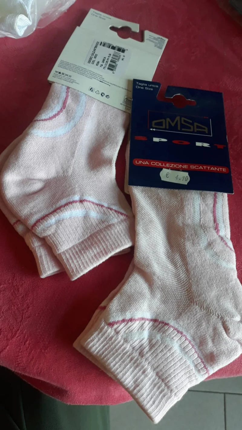 Calza OMSA, fantasia rosa, 100g.