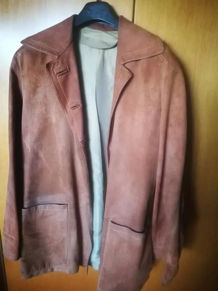 Giaccone vintage donna, in renna, XL. 2kg.