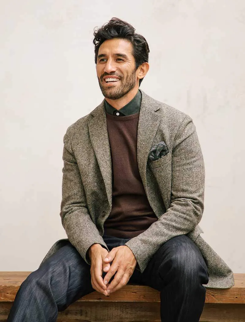 Brown Crew Neck Cashmere Jumper