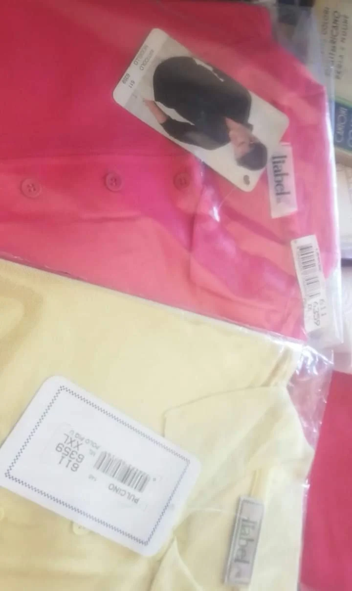 Due maglie di cotone Liabel, manica lunga, taglia XXL. 400g.