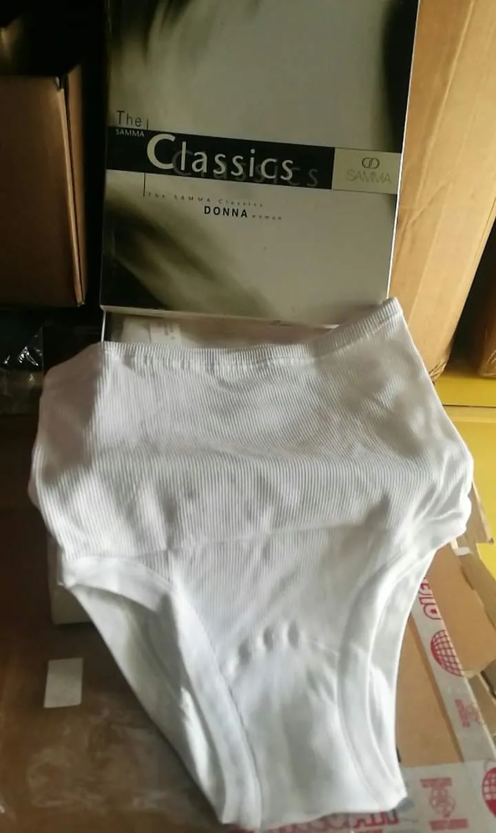Mutanda donna Classics Sanna, bianco, 100% cotone.100g.