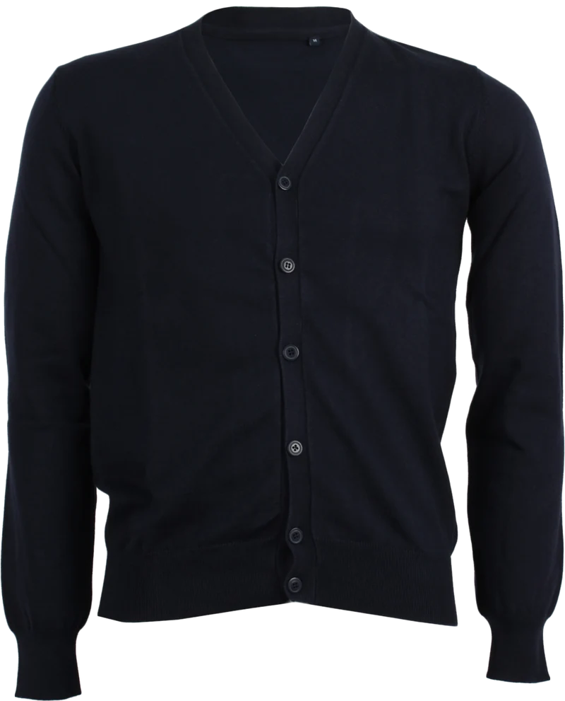 Cardigan uomo in cotone tinta unita