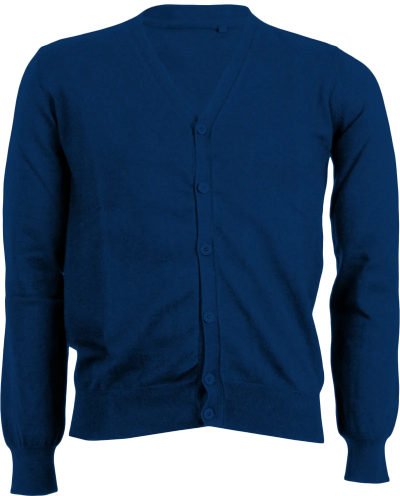 Cardigan uomo in cotone tinta unita