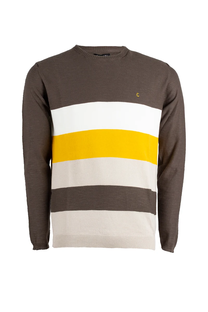 Pullover a fasce uomo in cotone
