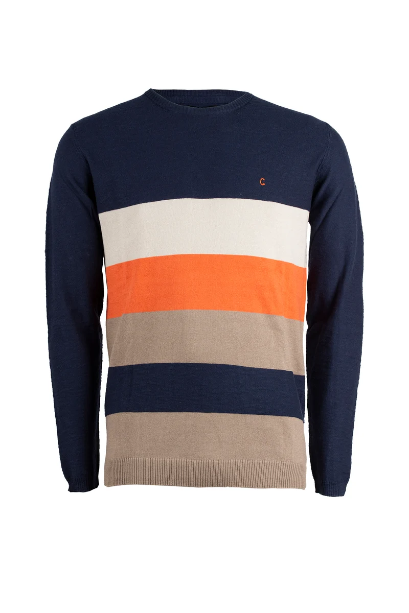 Pullover a fasce uomo in cotone