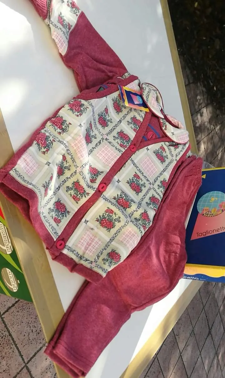 Tuta con gilet, Taglionetto in cotone.. 700g.