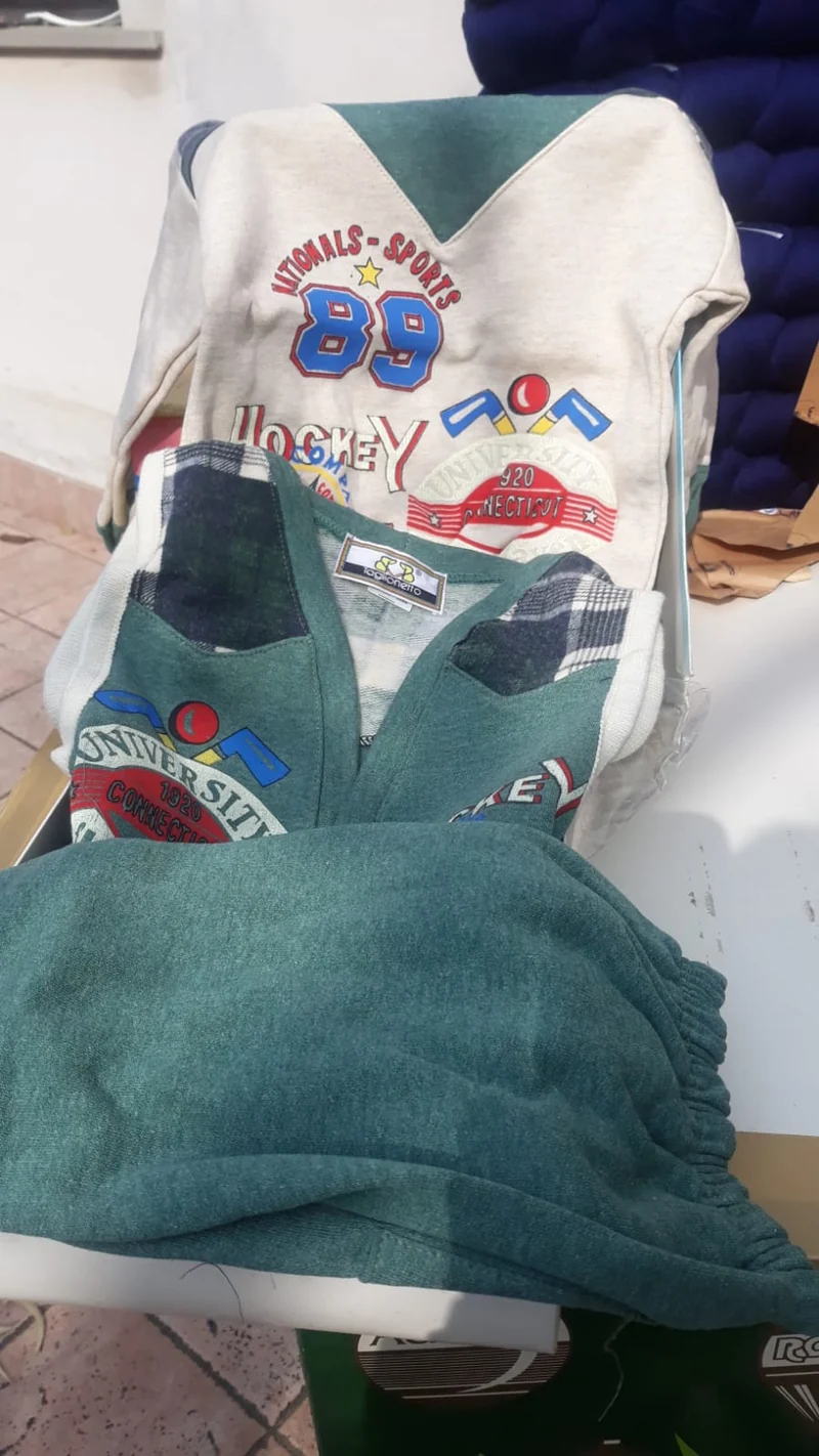 Tuta con gilet, Taglionetto in cotone.. 700g.