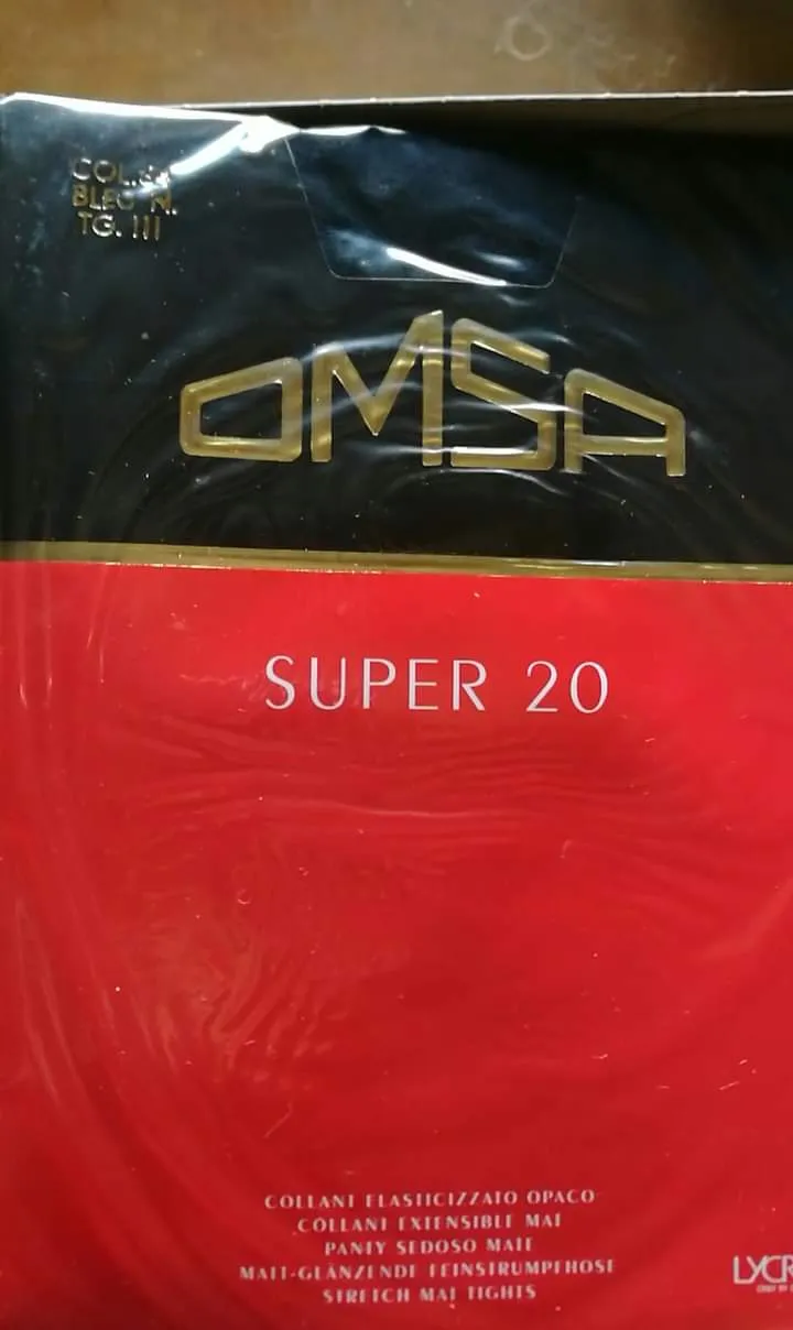OMSA Velour 20 colore blu notte, 10 collant taglia III. 200g.