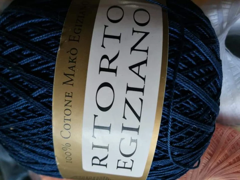Puro cotone Ritorto Egiziano e filo di Scozia, gomitolo 100g.