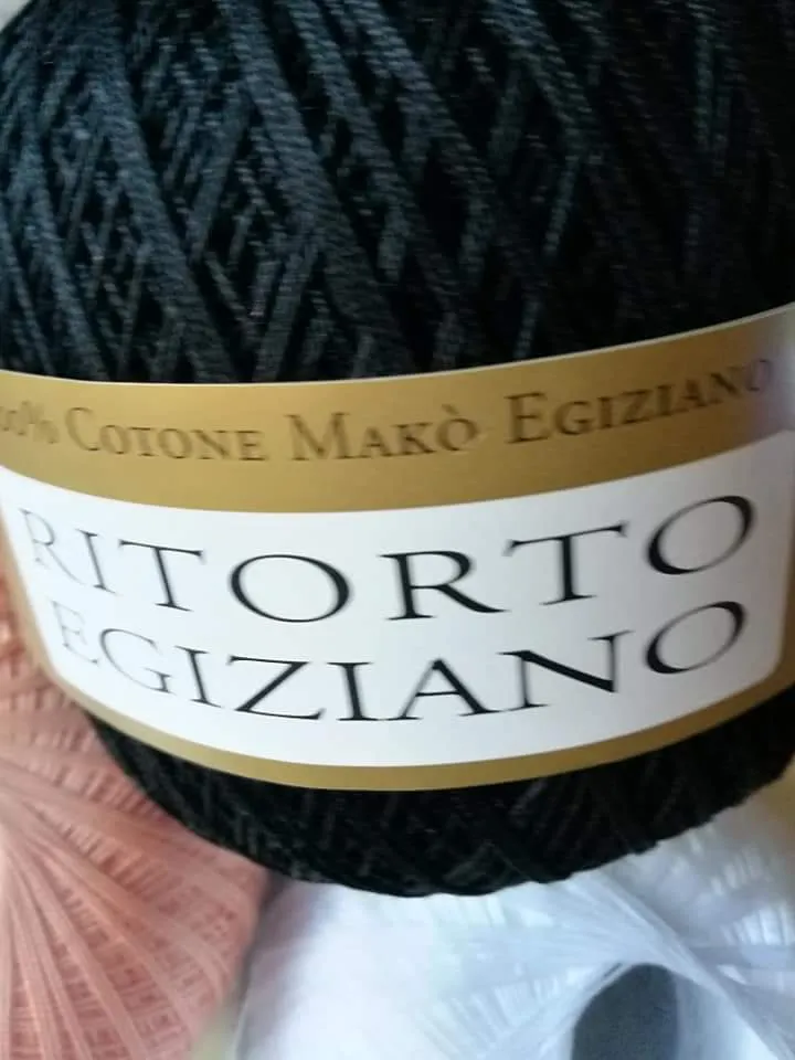 Puro cotone Ritorto Egiziano e filo di Scozia, gomitolo 100g.