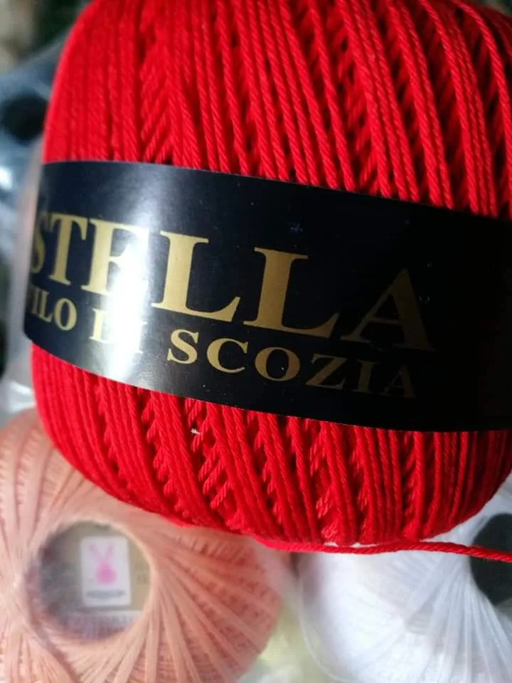 Puro cotone Ritorto Egiziano e filo di Scozia, gomitolo 100g.