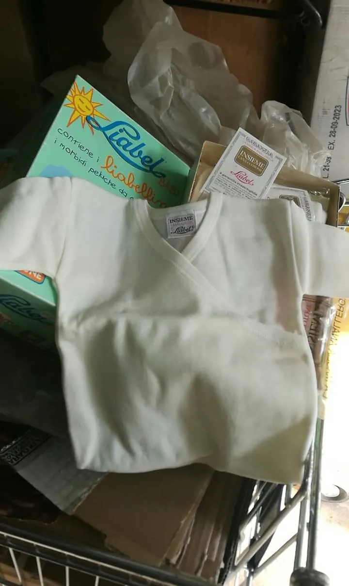 Maglia intima Baby Liabel, lana irrestringibile e cotone sulla pelle. 100g