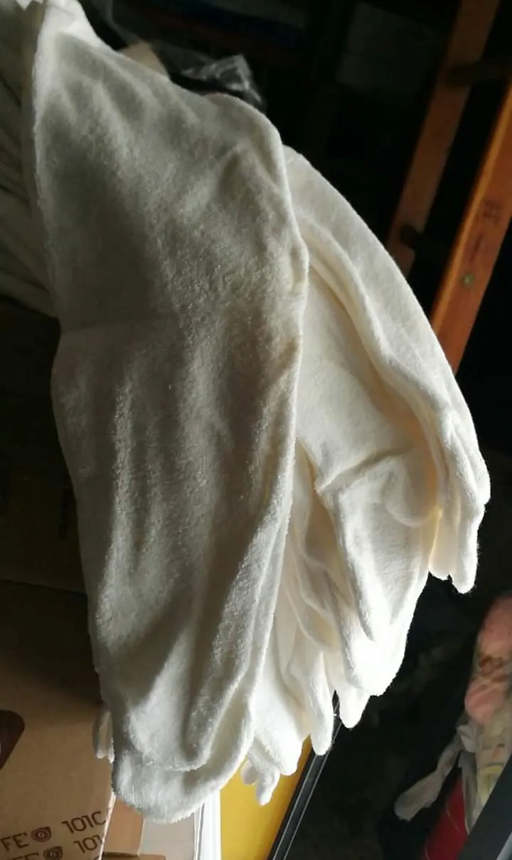 Ghettine di spugna, puro cotone, 4 misura, vintage, 11 paia, 700g.