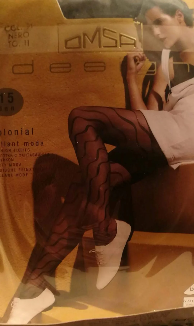 Collant moda OMSA Colonial, nero, taglia II e III. 15 den. 100g.