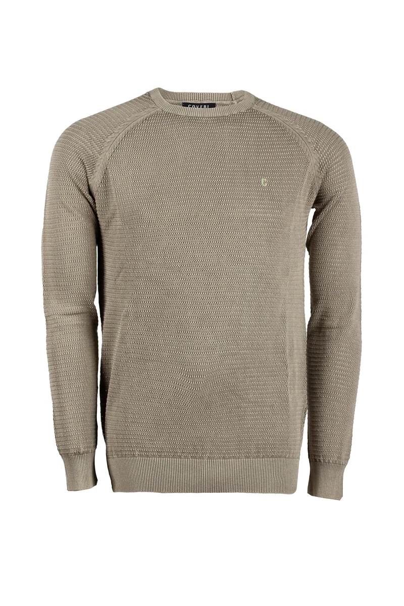 Pullover uomo in puro cotone girocollo