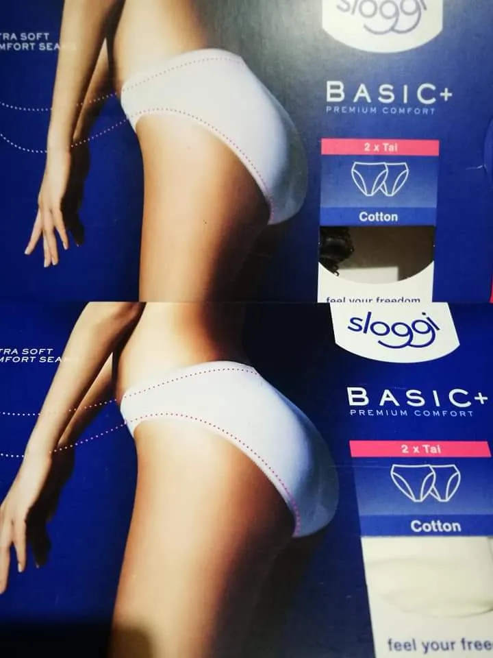 Intimo donna Sloggi Basic Midi due paia, nero.200g.