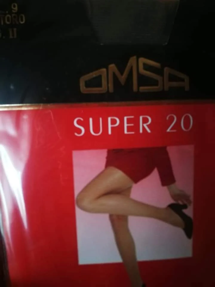 Collant OMSA Super 20, 10 paia.. Taglia II colore castoro. 300g.