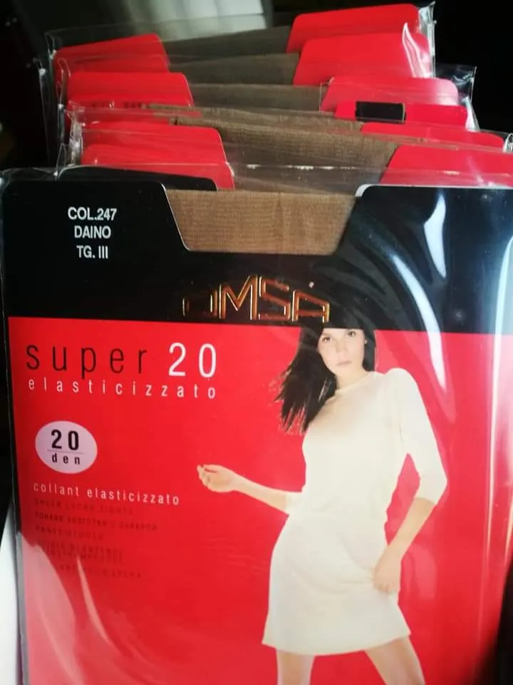 Collant OMSA Super 20 taglia III colore daino, 10 paia , 300g..
