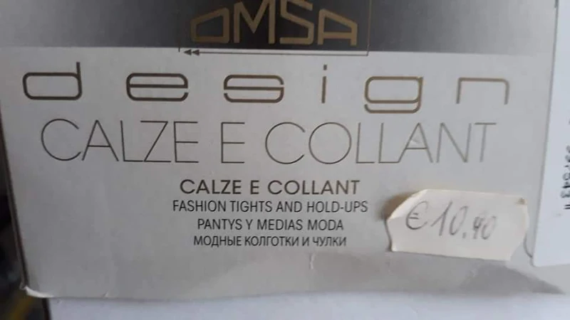 Collant Moda OMSA, 50 Den in mix di tre fantasie, taglia 3/M. Tre paia, 150g.