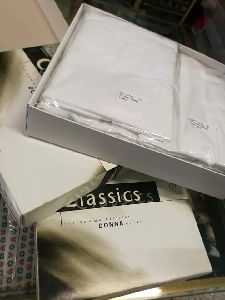 Mutanda donna classica, Samma, bianca, puro cotone. Taglia 5, 6, 7. 100g.