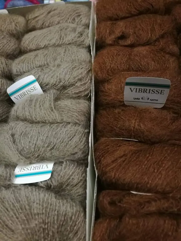 Lana e mohair Vibrisse Gatto. Gomitoli da 50g. Confezione da 500g.