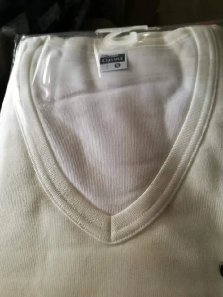 Corpo uomo, Samma, mezza manica, lana cotone double face. 300g.
