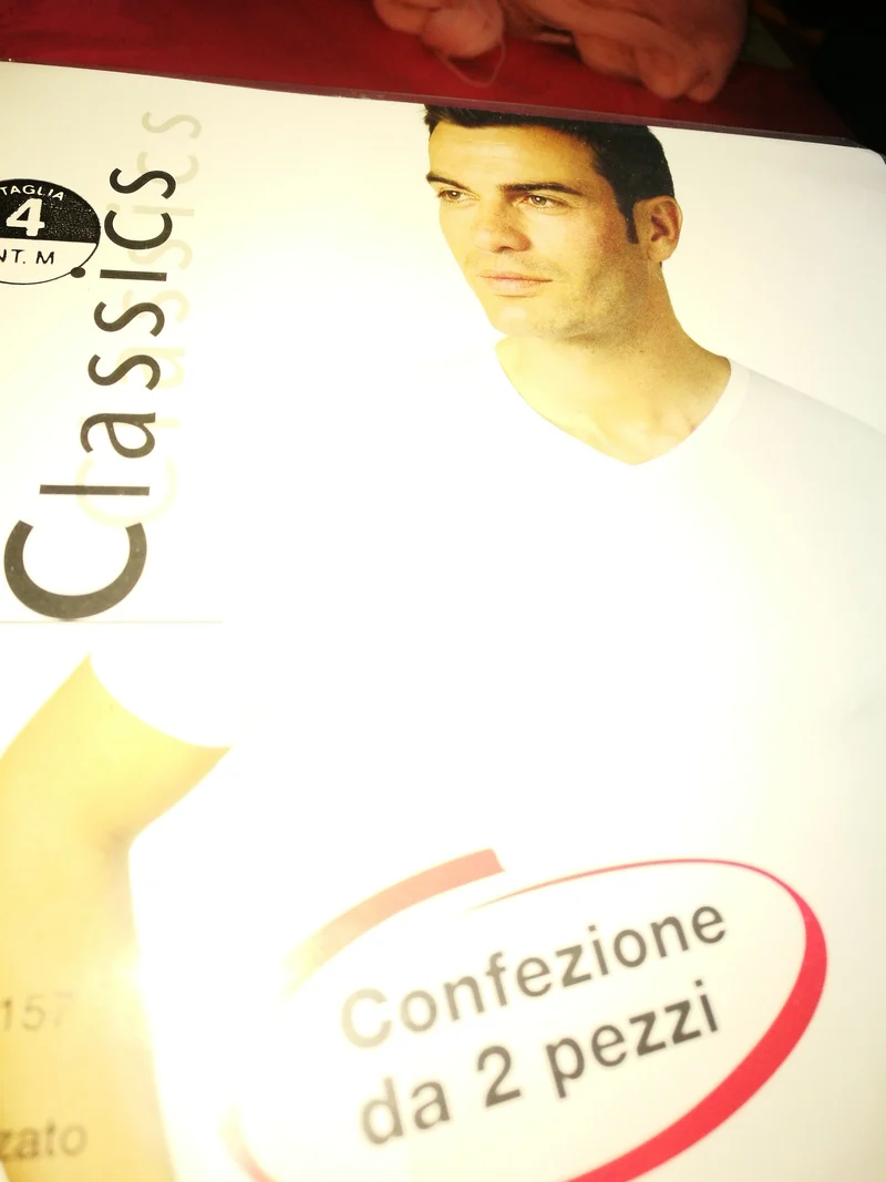 Corpo uomo mezza manica Samma, cotone mercerizzato, confezione da due pezzi, 350g.