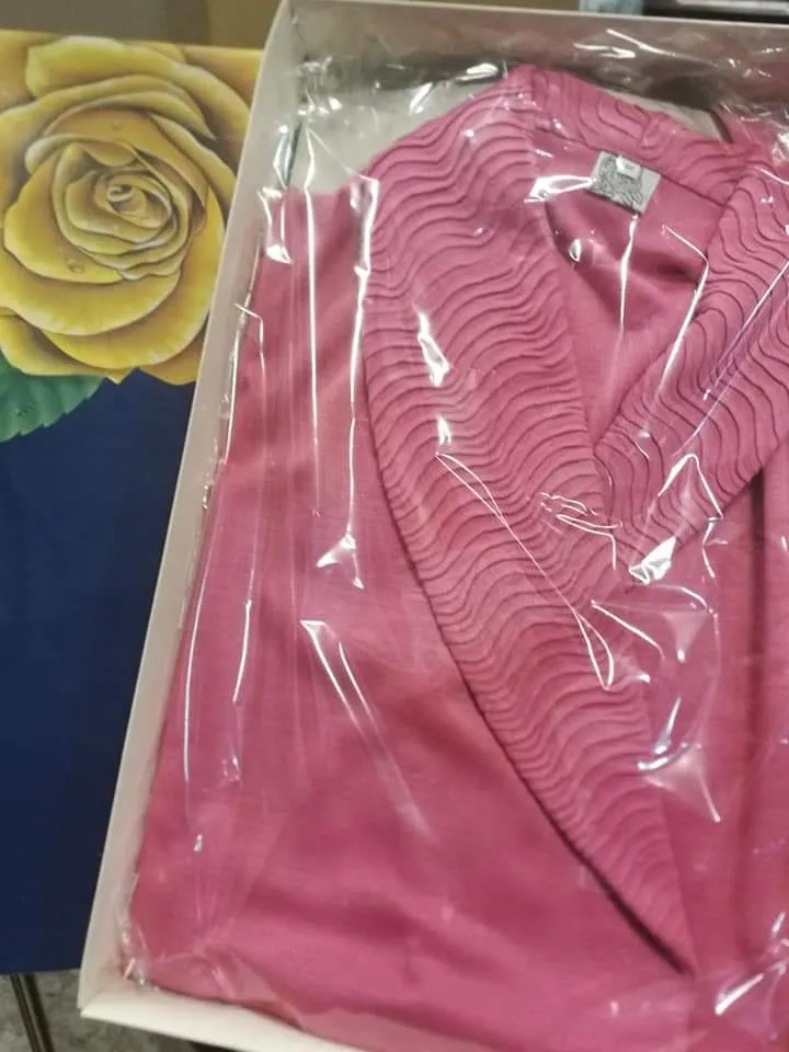 Vestaglia elegante donna Caterina, rosa o celeste, 600g.