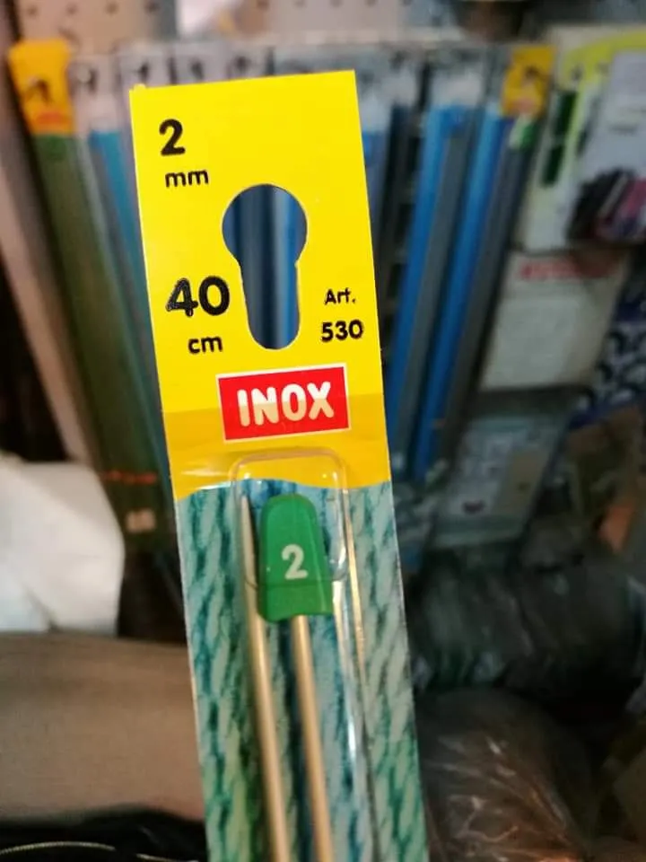 Ferri per maglia, cm 40, 50g.