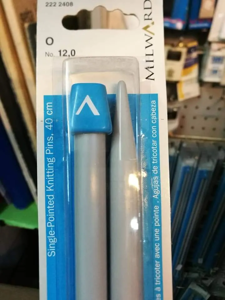 Ferri per maglia, cm 40, 50g.