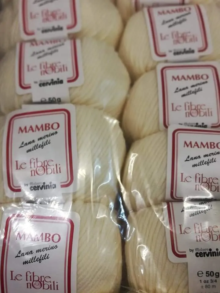 Lana merino millefili Mambo Fibre Nobili Cervinia, confezione da 500g.