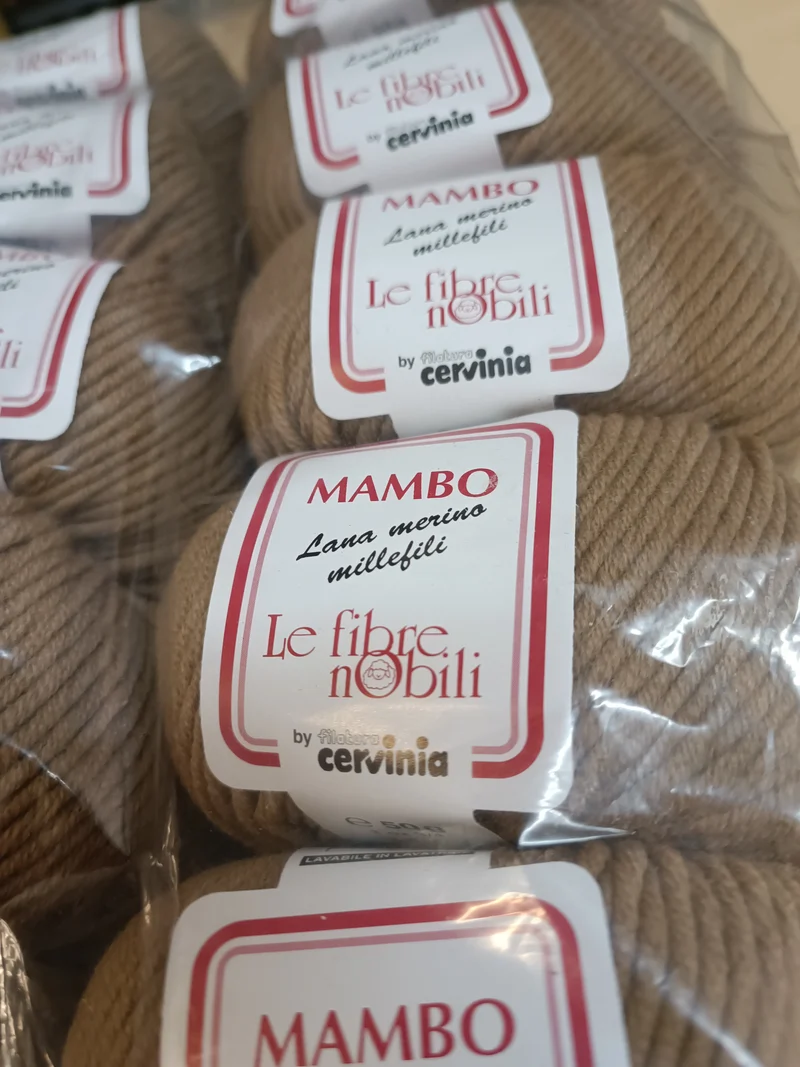 Lana merino millefili Mambo Fibre Nobili Cervinia, confezione da 500g.