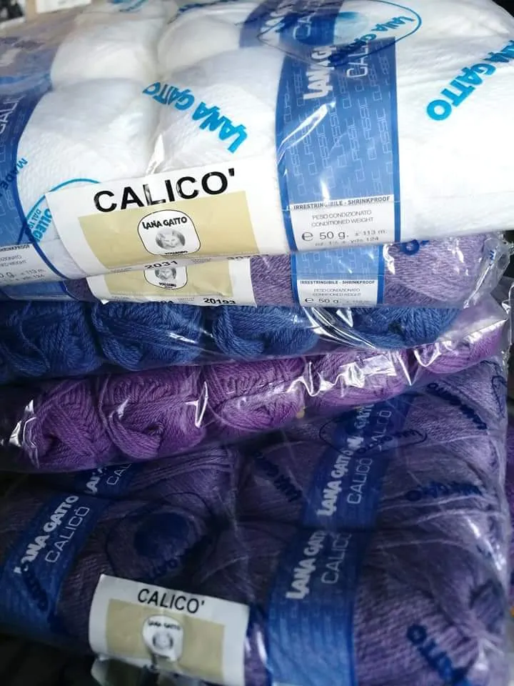 Misto lana Calicò della Gatto in gomitoli, confezione da 500g.