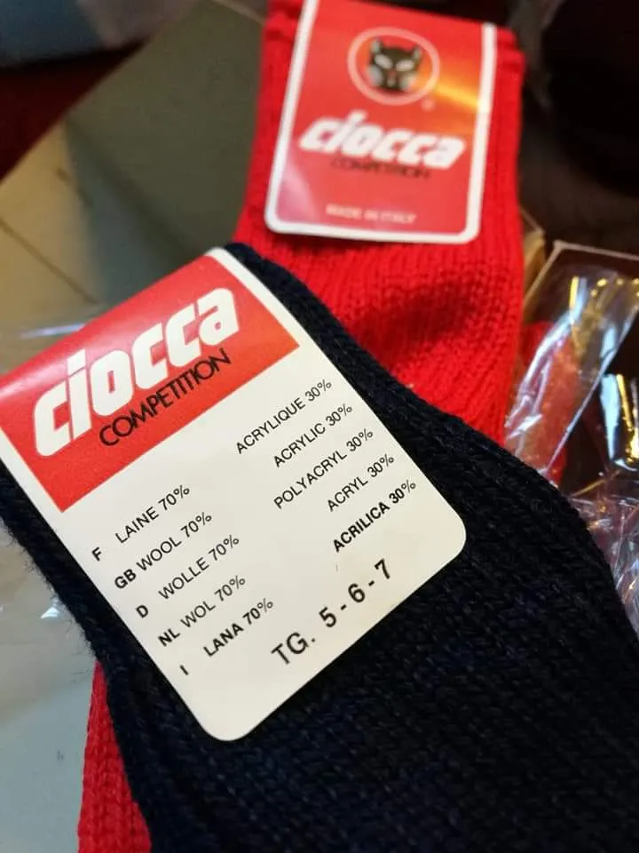 Calzettoni Ciocca ragazzo, in mix di colori rosso e blu, dodici paia, 600g.