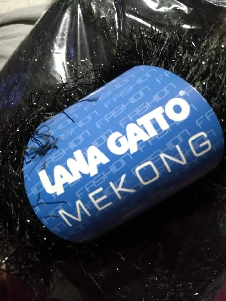 Filato moda in Lurex, Mekong Gatto, in gomitoli, confezione da 500g.