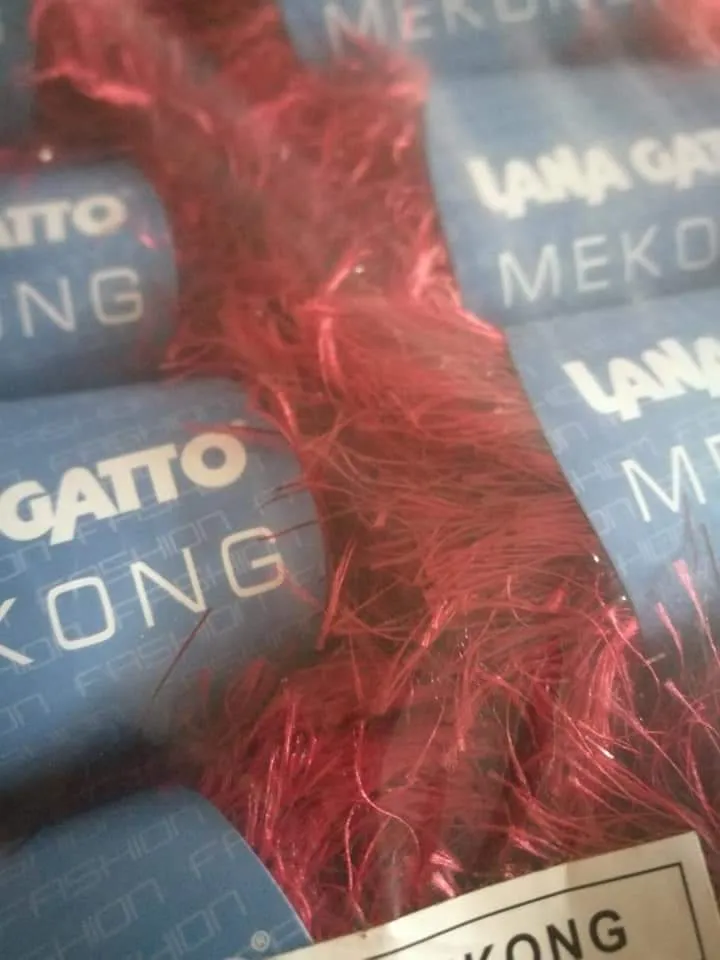 Filato moda in Lurex, Mekong Gatto, in gomitoli, confezione da 500g.