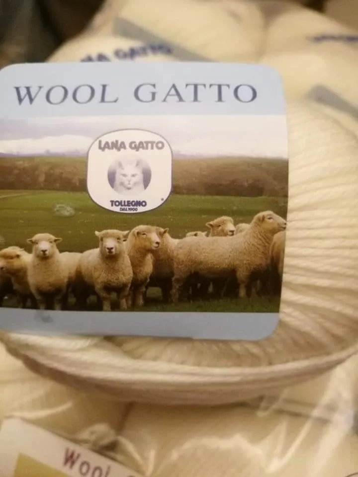 Wool Gatto, pura lana vergine in gomitoli, confezione da 500g.