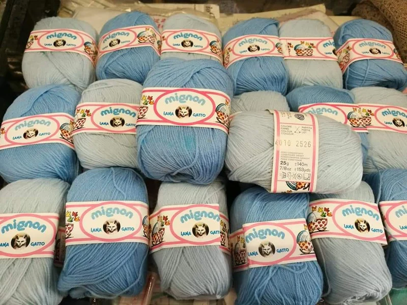 Lana baby Mignon due colori per una copertina. 500g