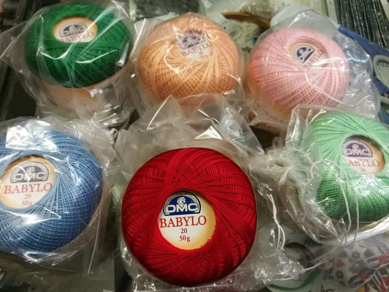 Cotone filo di Scozia n 20, miscellanea di 300 g.