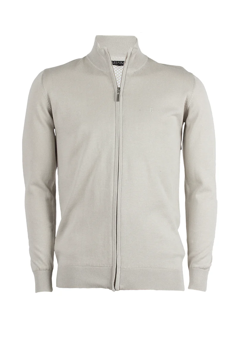 Cardigan uomo in cotone full zip tinta unita - Coveri