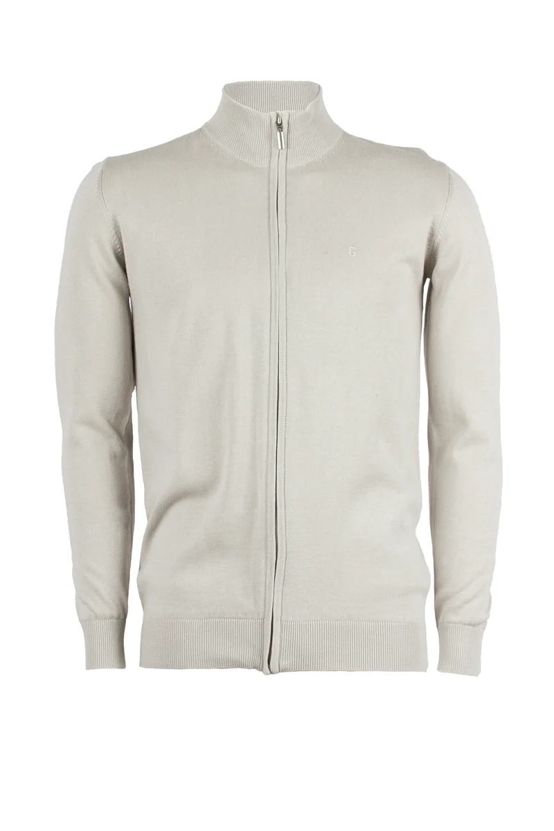 Cardigan uomo in cotone full zip tinta unita - Coveri
