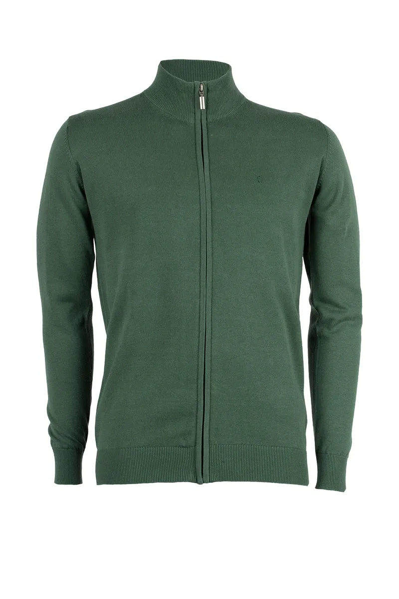 Cardigan uomo in cotone full zip tinta unita - Coveri