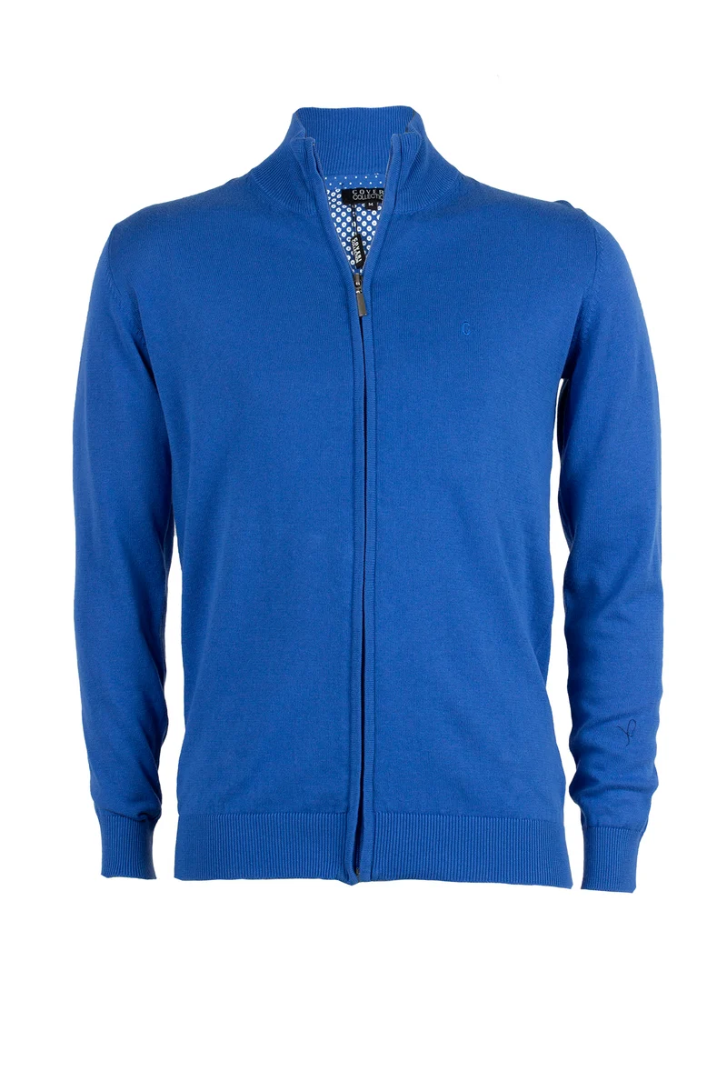 Cardigan uomo in cotone full zip tinta unita - Coveri