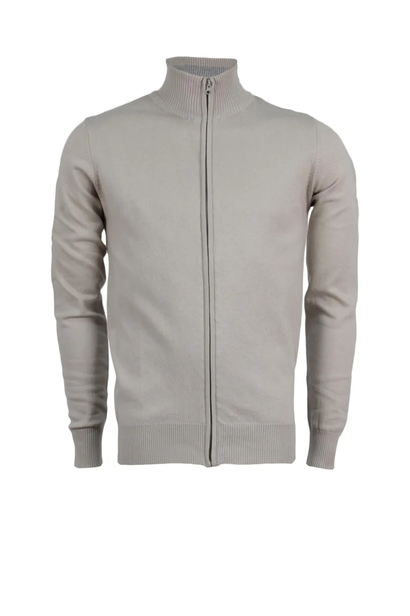 Cardigan uomo in cotone full zip tinta unita - Coveri