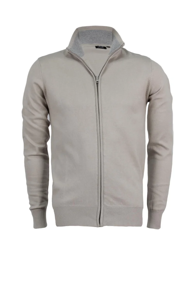 Cardigan uomo in cotone full zip tinta unita - Coveri