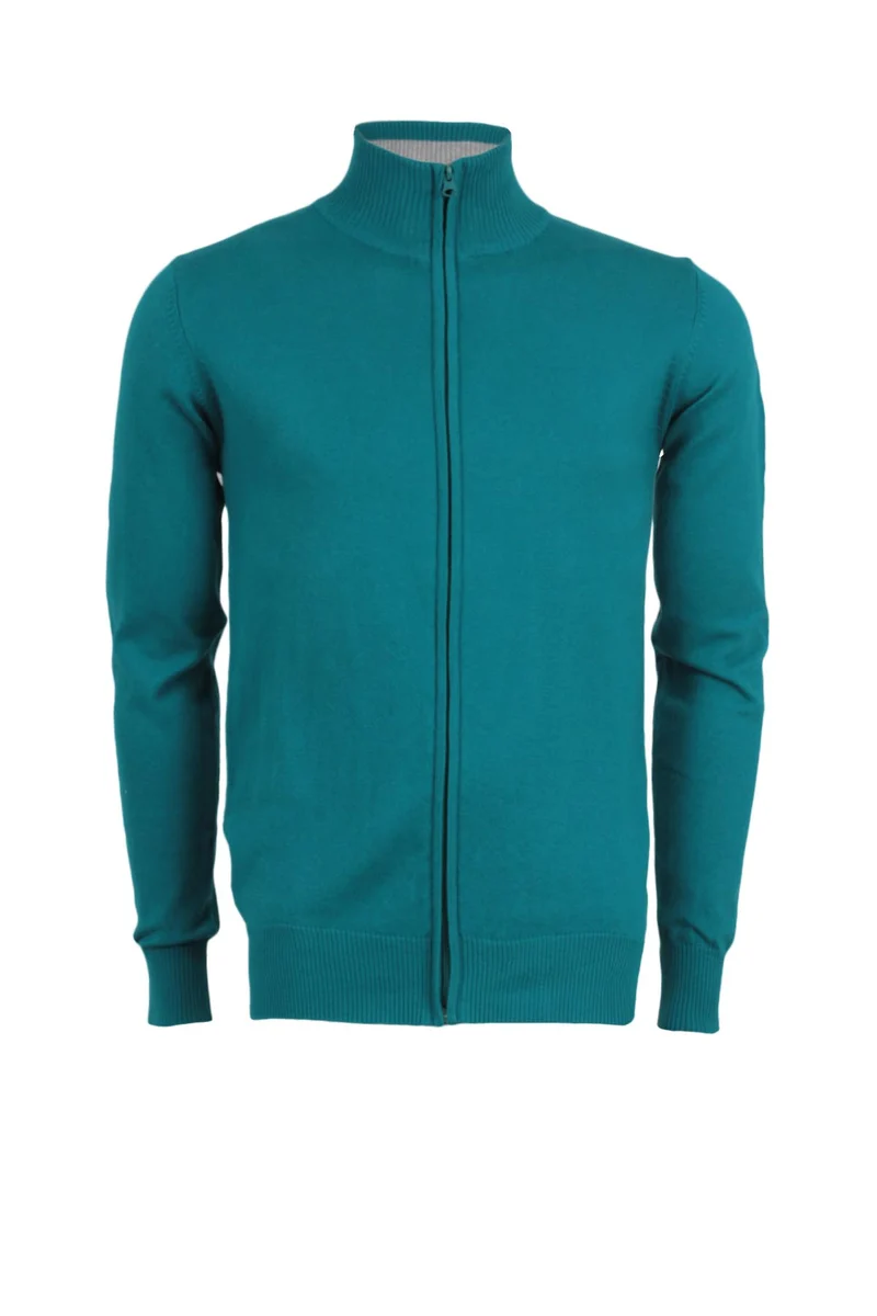 Cardigan uomo in cotone full zip tinta unita - Coveri