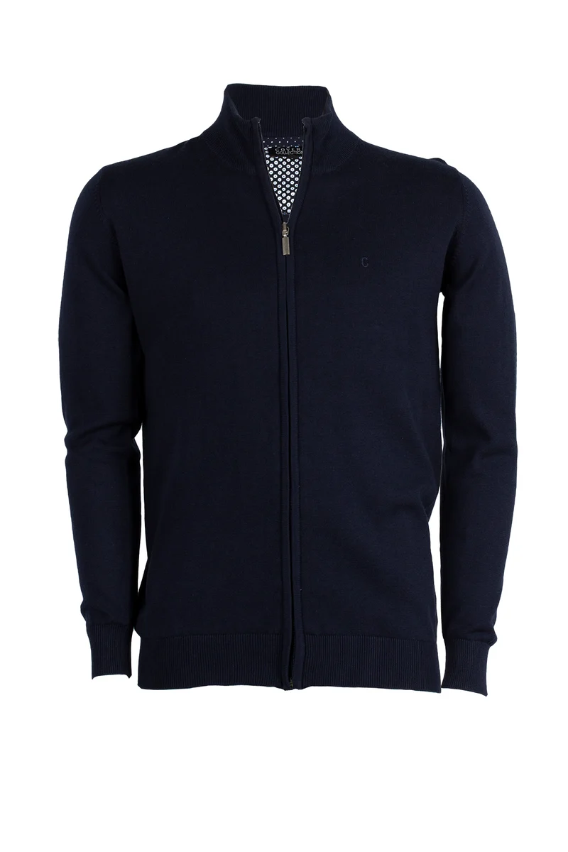 Cardigan uomo in cotone full zip tinta unita - Coveri