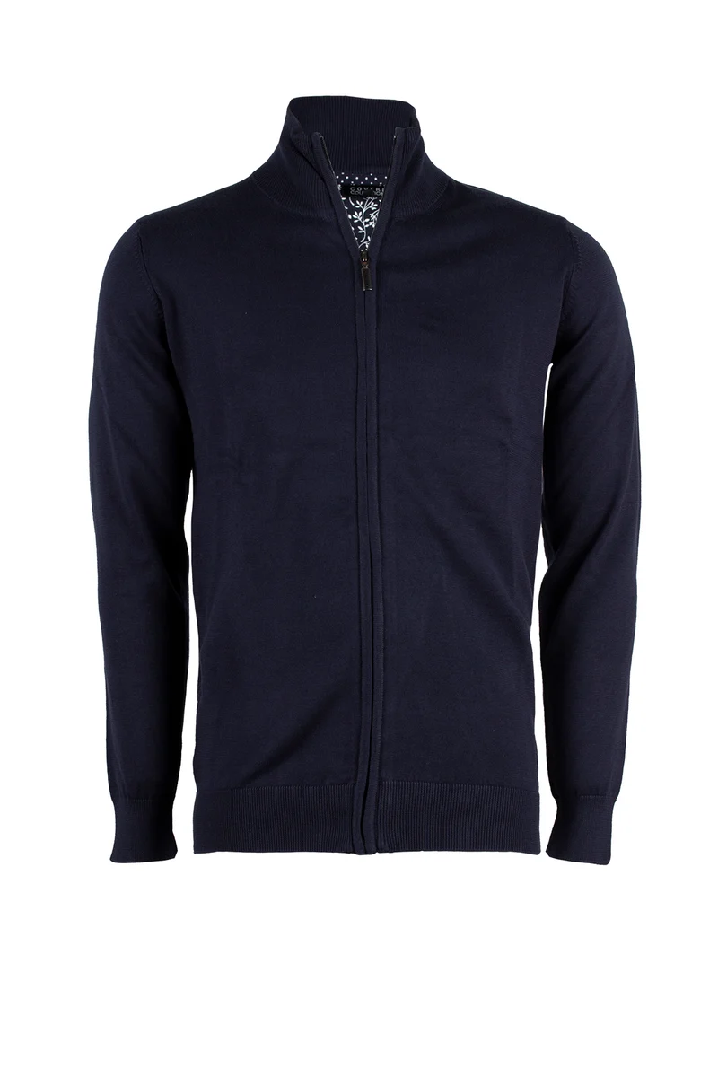 Cardigan uomo in cotone full zip tinta unita - Coveri