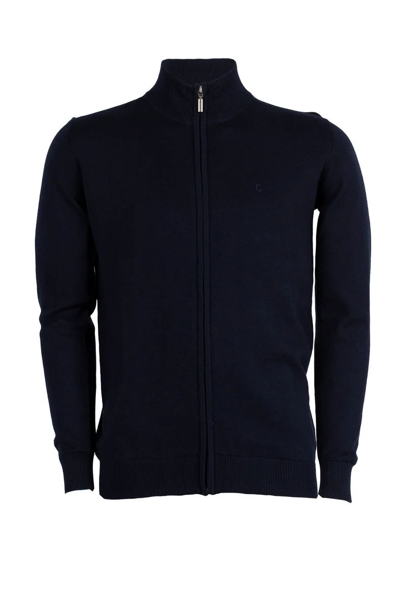 Cardigan uomo in cotone full zip tinta unita - Coveri
