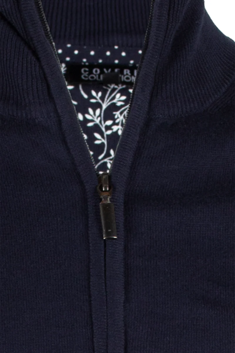 Cardigan uomo in cotone full zip tinta unita - Coveri